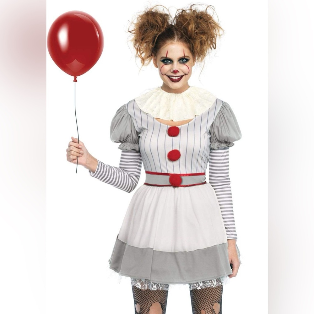 🤡 Leg Avenue Creepy Clown Pennywise dress costume for Women Adult - size S/M